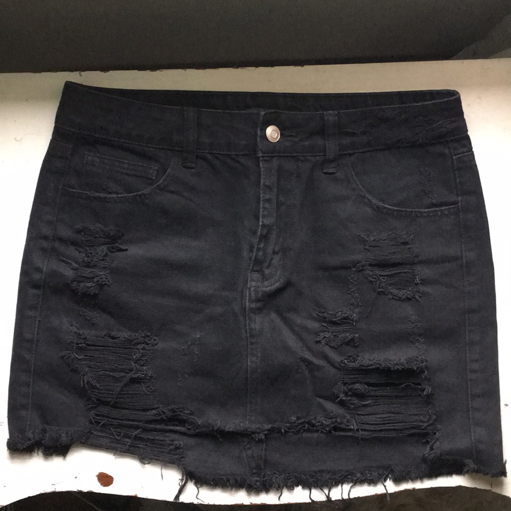 Forever 21 Black Denim Skirt